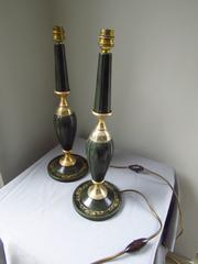 Lámpara de sobremesa de cuero estilo Adnet de Le Tanneur Años 60 Francia