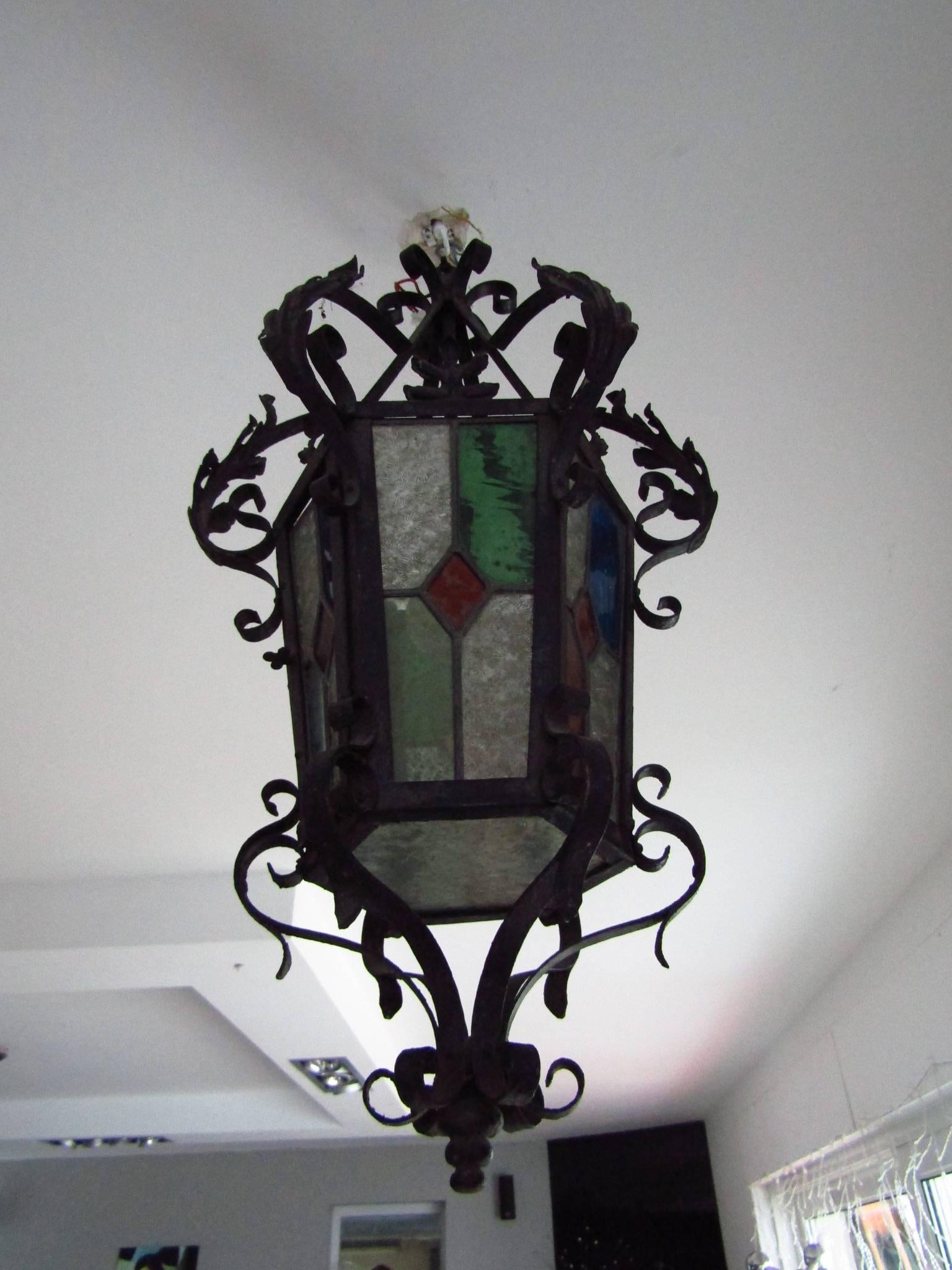 Jugendstil Arts and Crafts Art Nouveau Chandelier Pendant Light Fixture 3