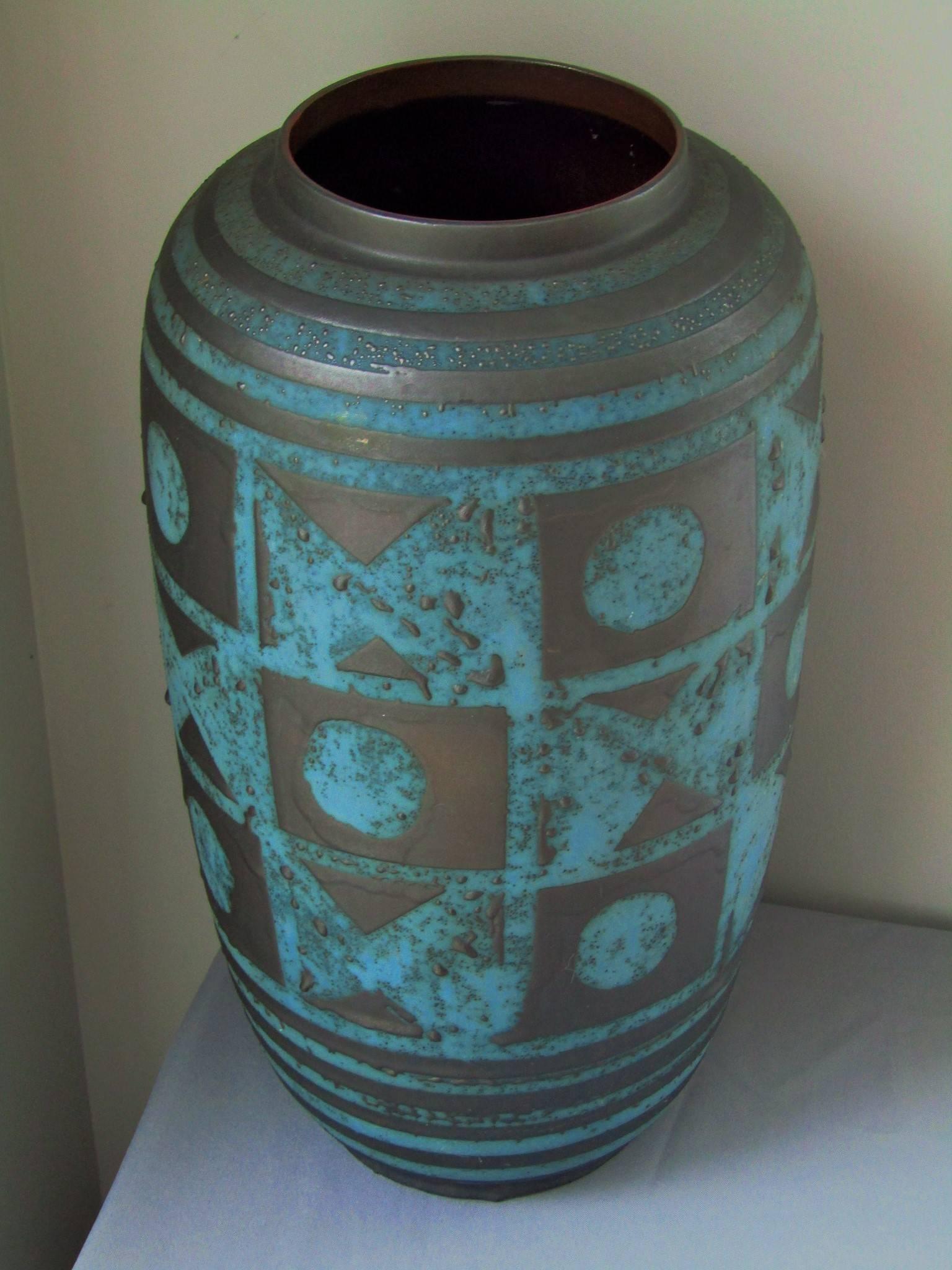 Mid-20th Century Vase Fat Lava, Midcentury Germany by Carstens