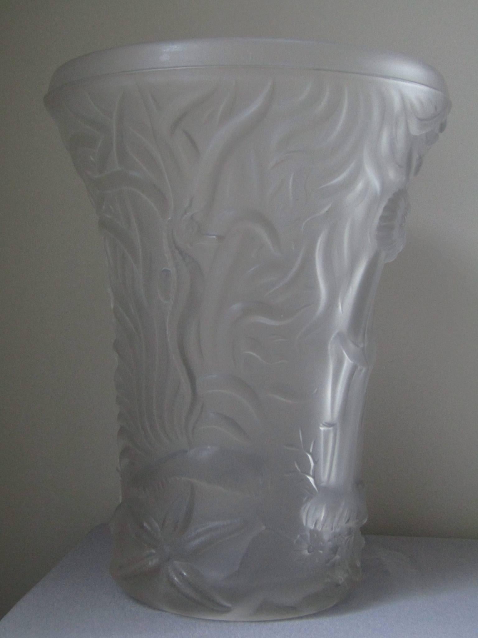 Mid-Century Modern Czech Glass Vase 