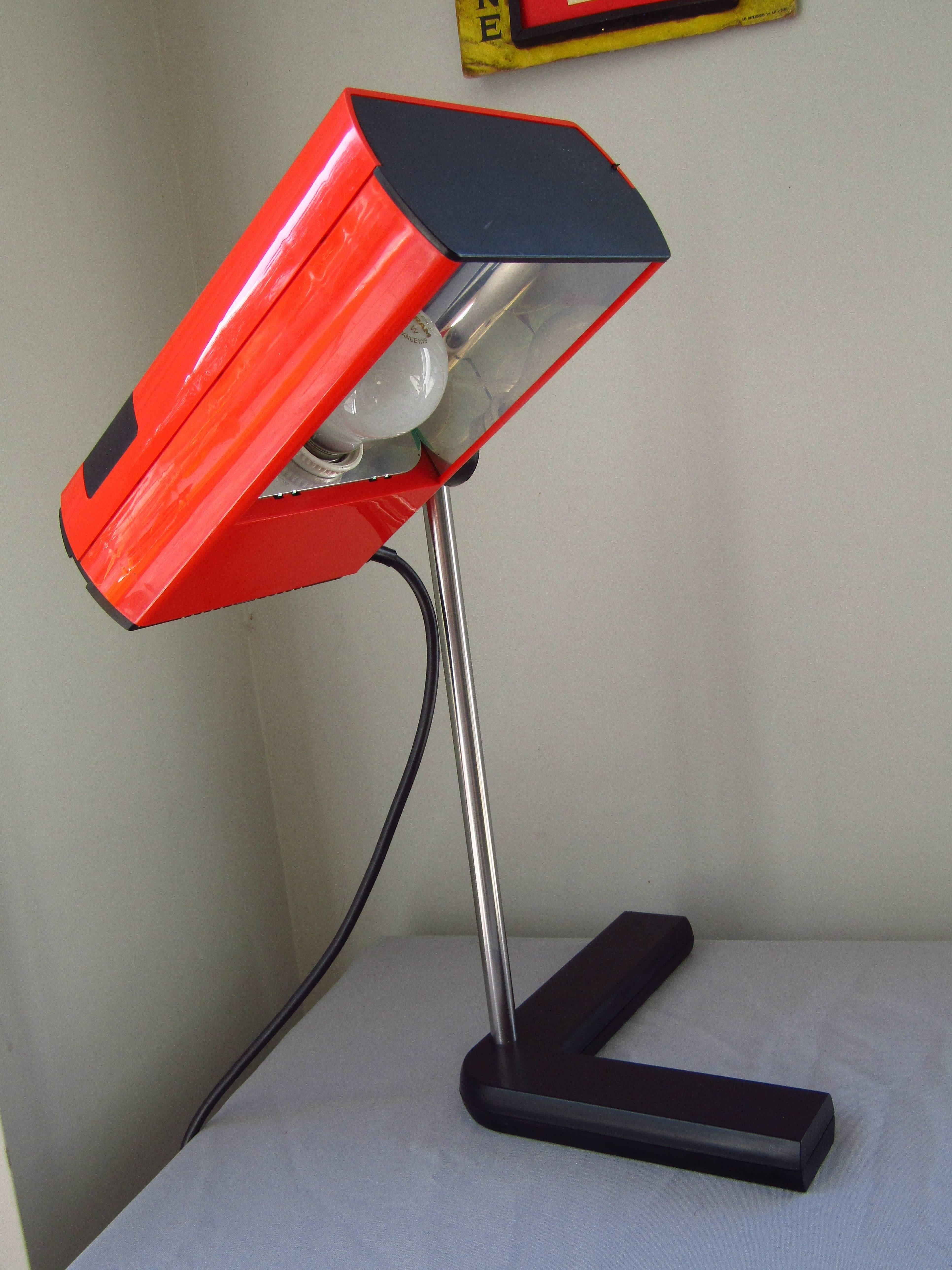 Plastic Mid-Century Desk Lamp by J.R. Talopp, France, 1970