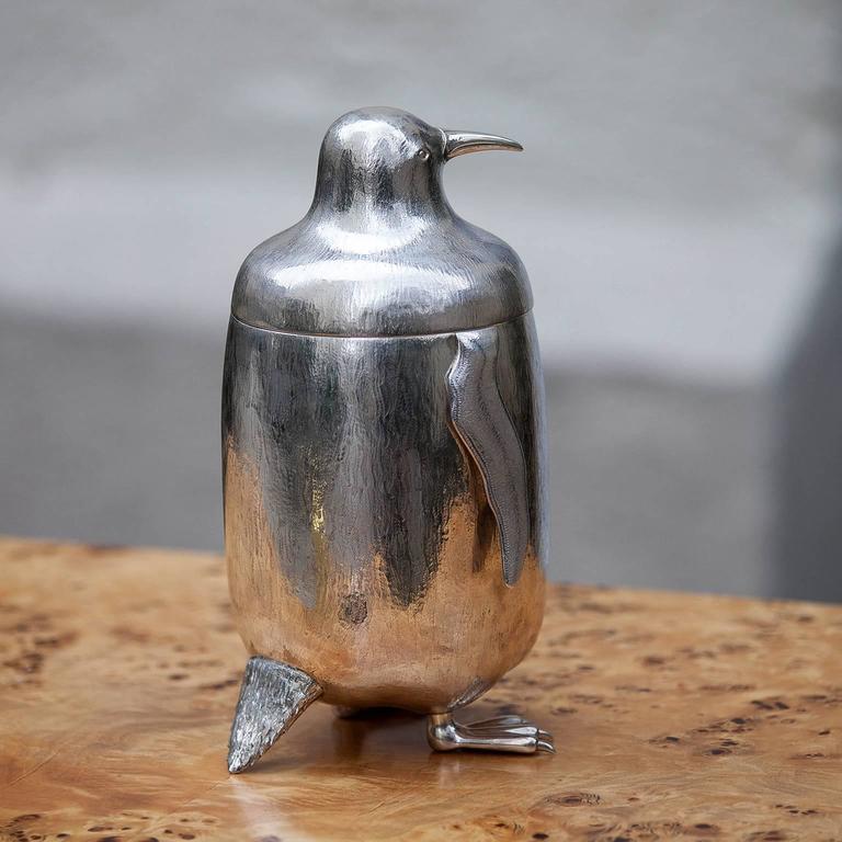 Sterling Silver Penguin Ice Bucket at 1stDibs