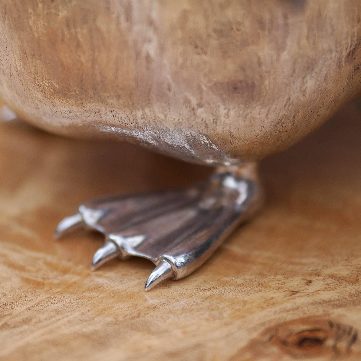 Mid-Century Modern Sterling Silver Penguin Ice Bucket