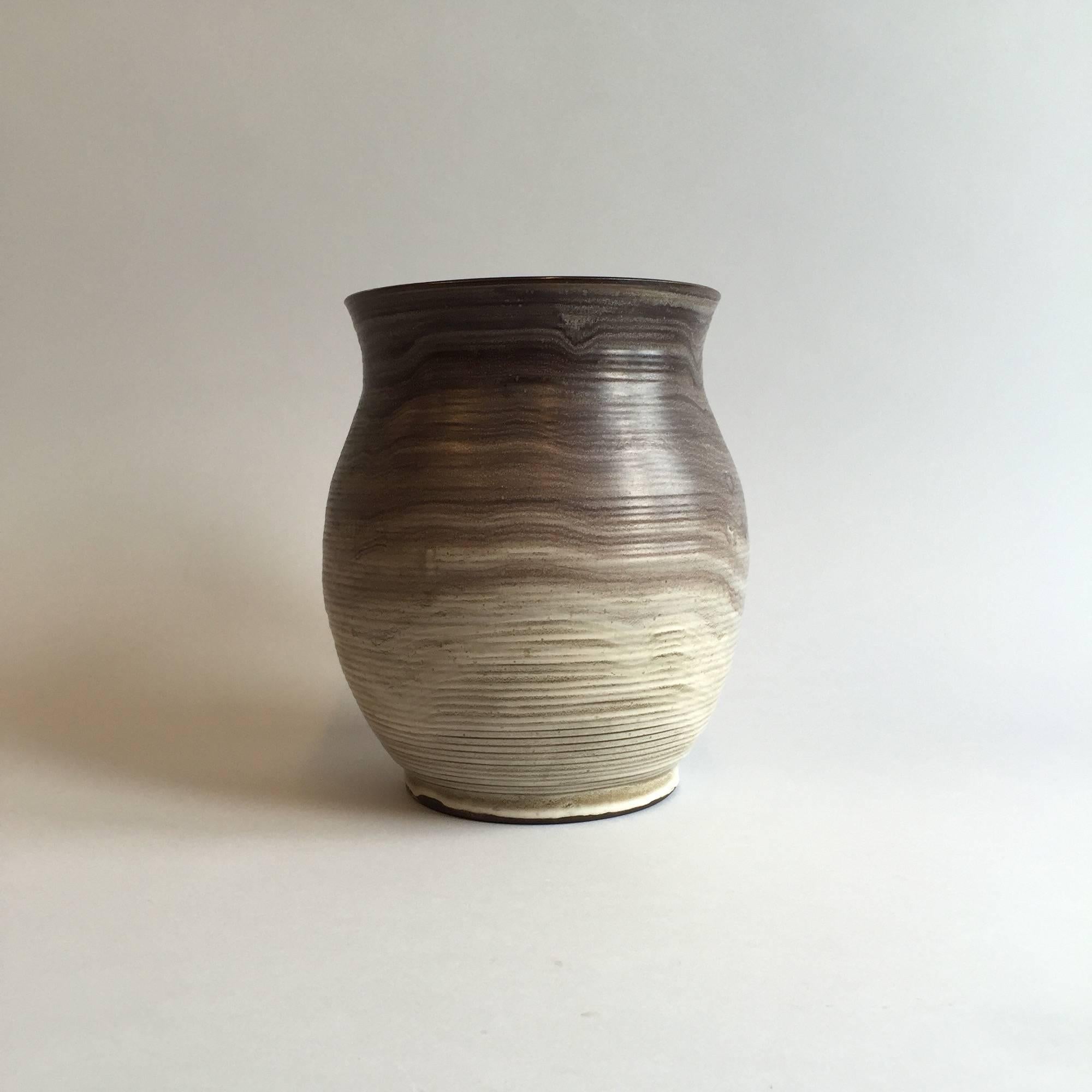 German Bauhaus Delius Hameln Stoneware Vase For Sale