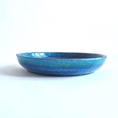 Large Rimini Blue Ceramic Bowl by Aldo Londi for Bitossi, Italy
