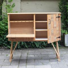 Fantastic French Bamboo Bar Cabinet Tiki Style, 1950
