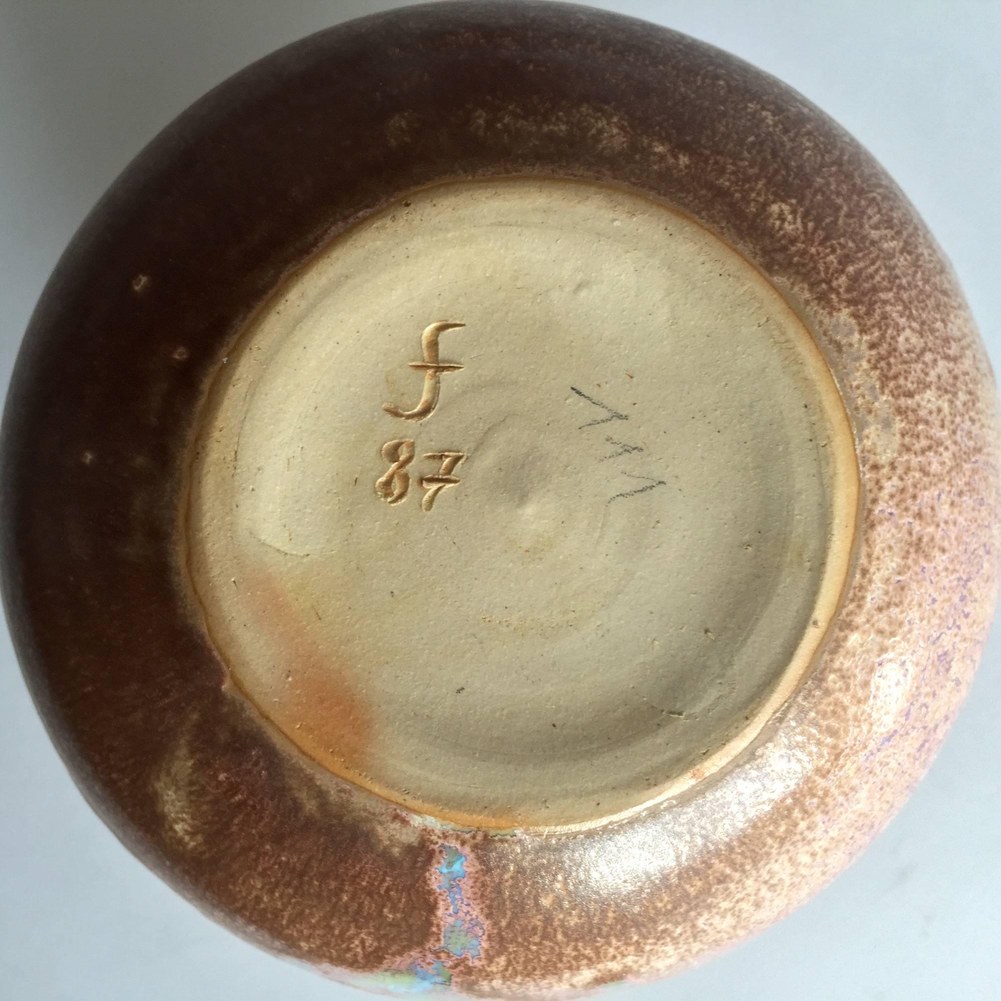 Robert Sturm Vase Studio Ceramic Germany, Signed In Good Condition In Munich, DE