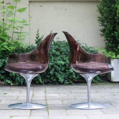 Two Laverne Champagne Chairs for Formes Nouvelles, 1962