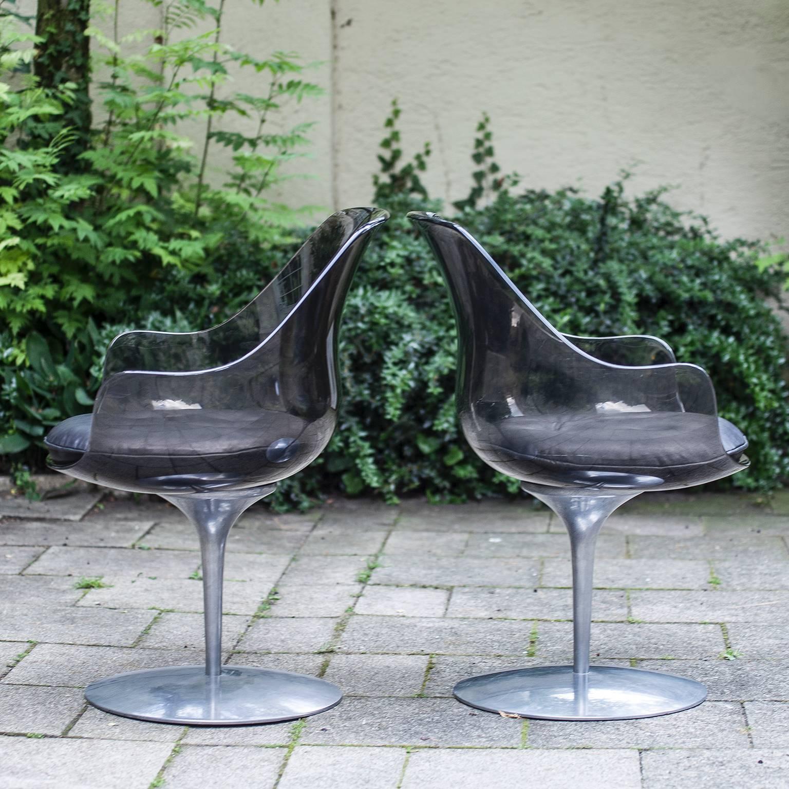 Mid-Century Modern Two Laverne Champagne Chairs