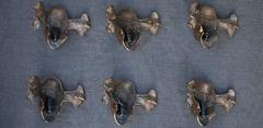 Fabulous Michel Jaubert Bronze Sconces Set of Six Signed