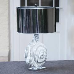 Italian Ammonite Porcelain Table Lamp, Italy, 1970