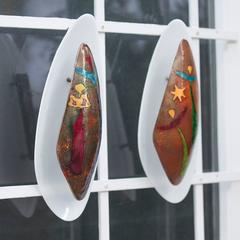 Paolo De Poli, Italia, 1954, Set di due sculture a smalto