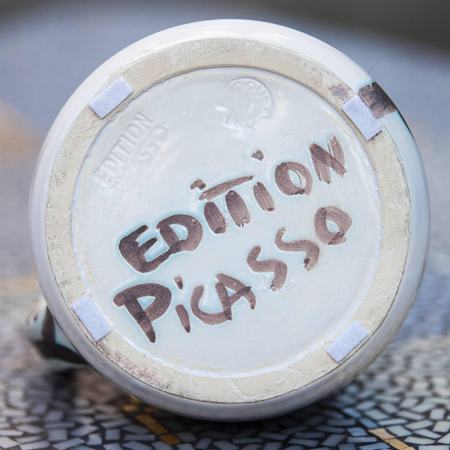 Glazed Pablo Picasso Ceramic Pitcher Madoura