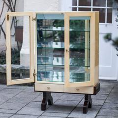 Aldo Tura Ivory Colored Goatskin Bar Cabinet