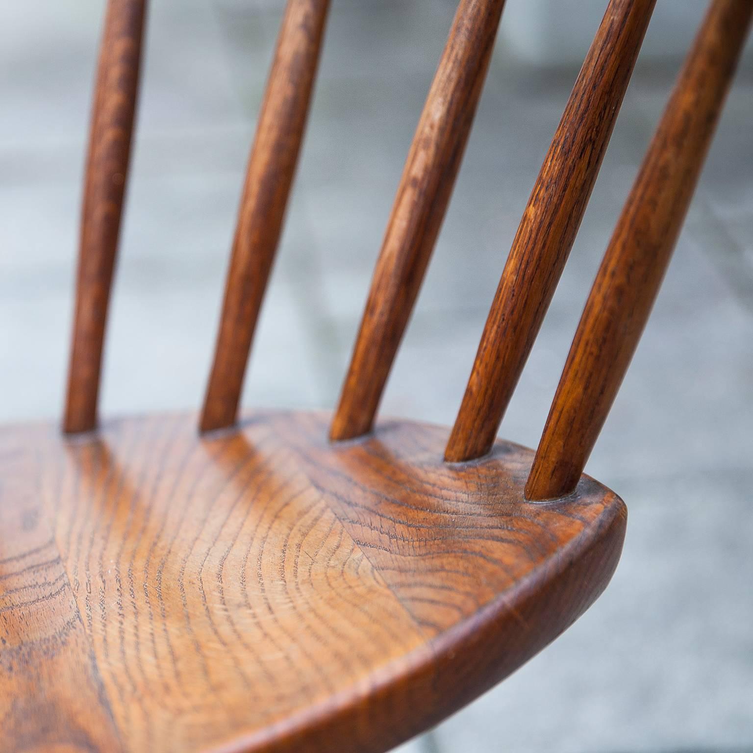 Swedish Yngve Ekström Arka Chair Solid Oak, 1955