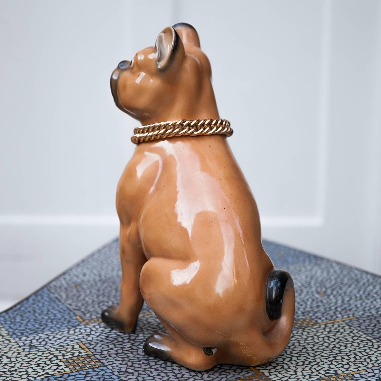 Italian Piero Fornasetti Dog Sculpture Marked