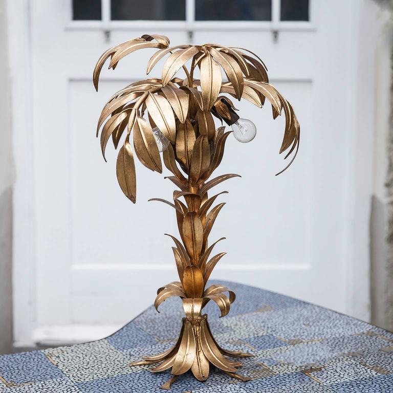 Hans Koegl Gilt Metal Palm Table Lamp For At 1stdibs Hollywood Regency Hans Koegl Gilt Metal Palm Table Lamp For