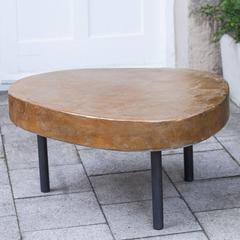 Paul Evans Style Tripod Coffee Table Golden Top