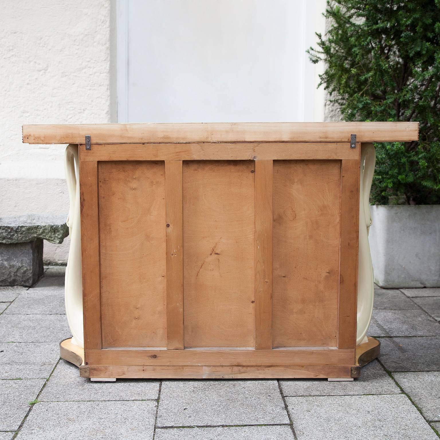 Osvaldo Borsani Swan Console Table, Italy, 1940s In Excellent Condition In Munich, DE