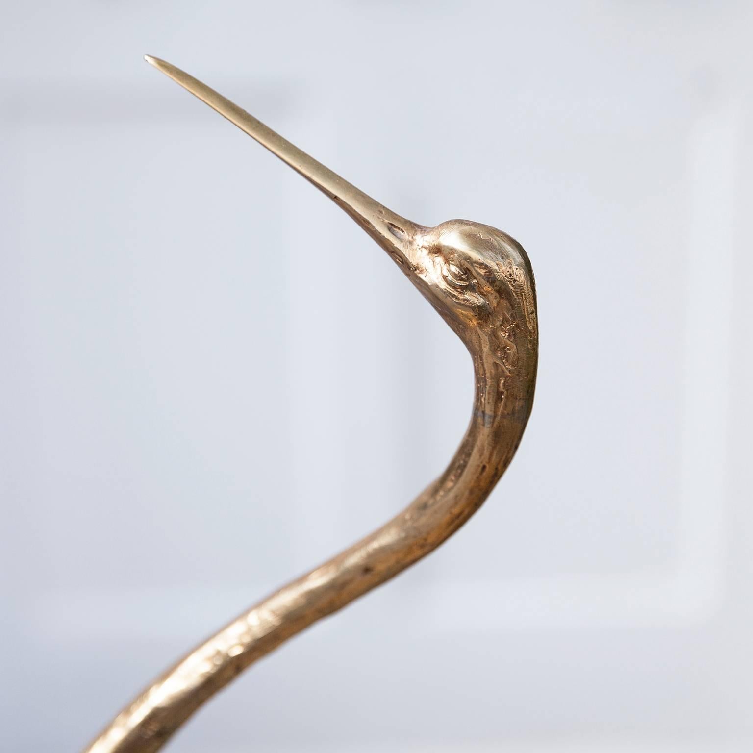 Gilt Rare Gabriella Crespi Airone Sculpture, 1973