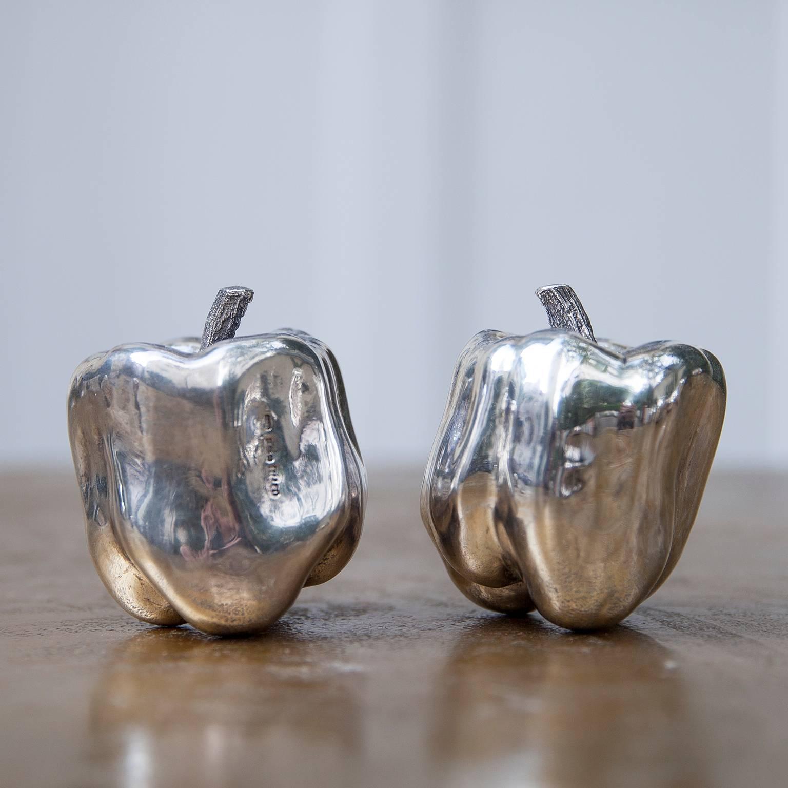 Sterling Silver Fruits and Vegetables, 1970s In Excellent Condition In Munich, DE
