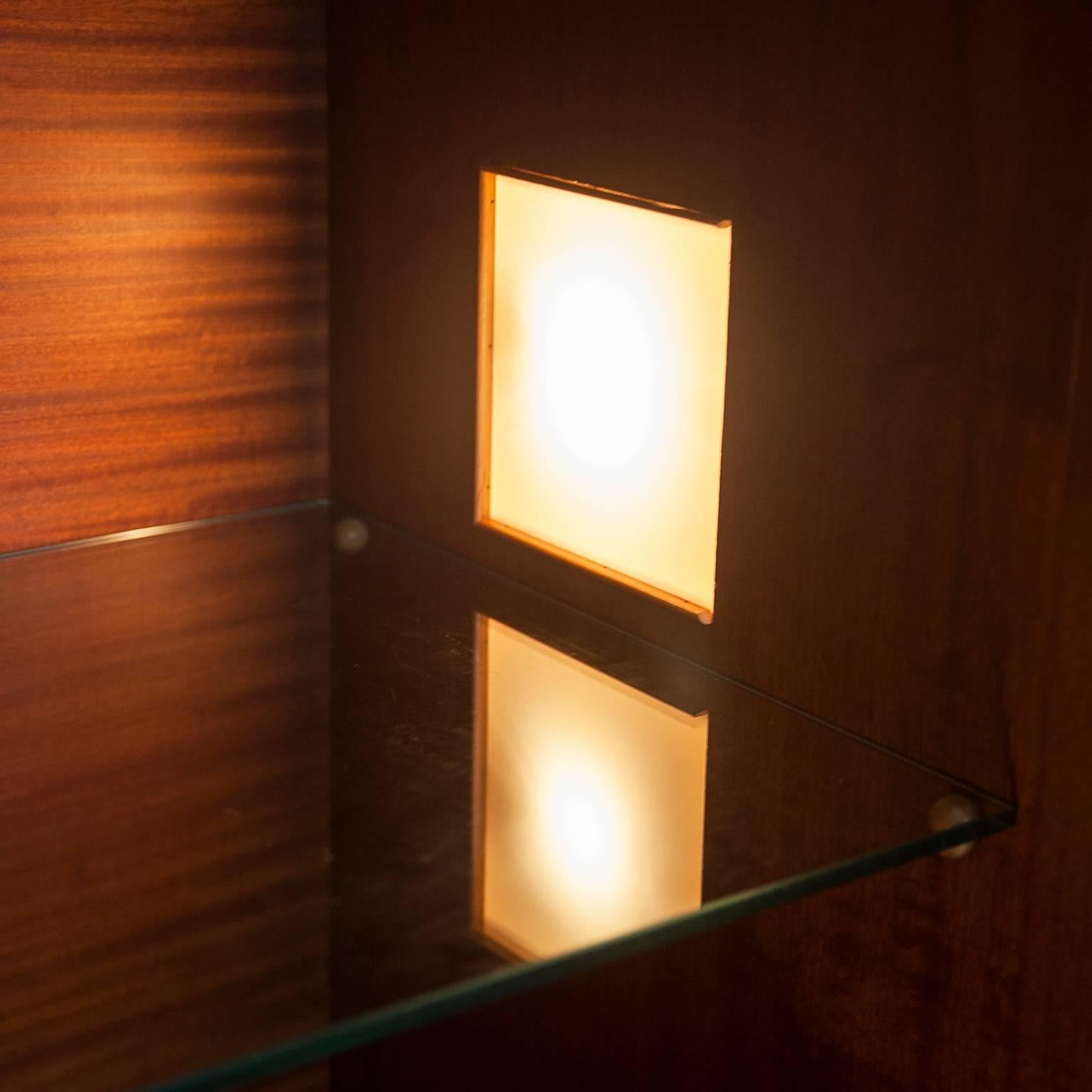 Favolosa credenza in pelle di capra marrone di Aldo Tura in vendita 1