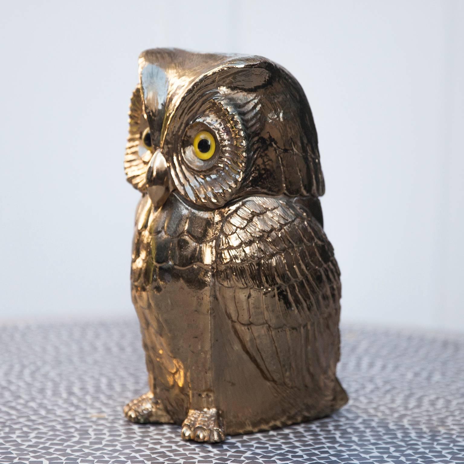 Owl Ice Bucket for Freddo Therm Glass Eyes In Excellent Condition In Munich, DE