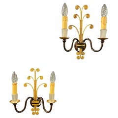 Nice pair of wall  lamps by Maison Baguès