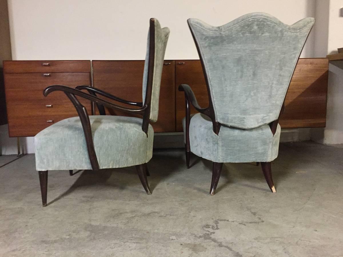 Pair of Italian Armchairs  In Good Condition For Sale In Munich, DE