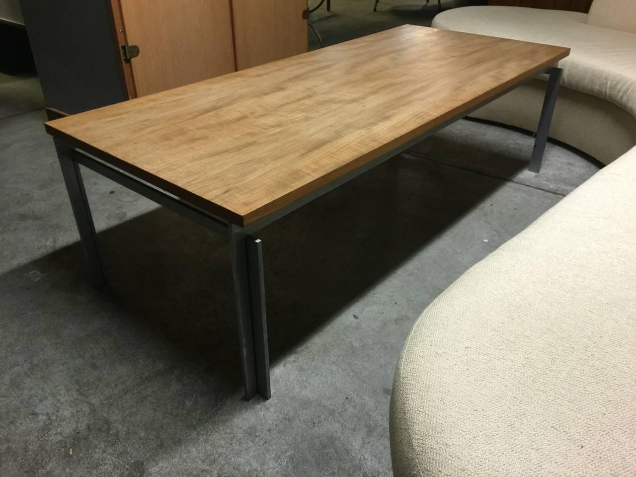 Rare pk59 Coffee Table with Unique Teakwood Top For Sale 3