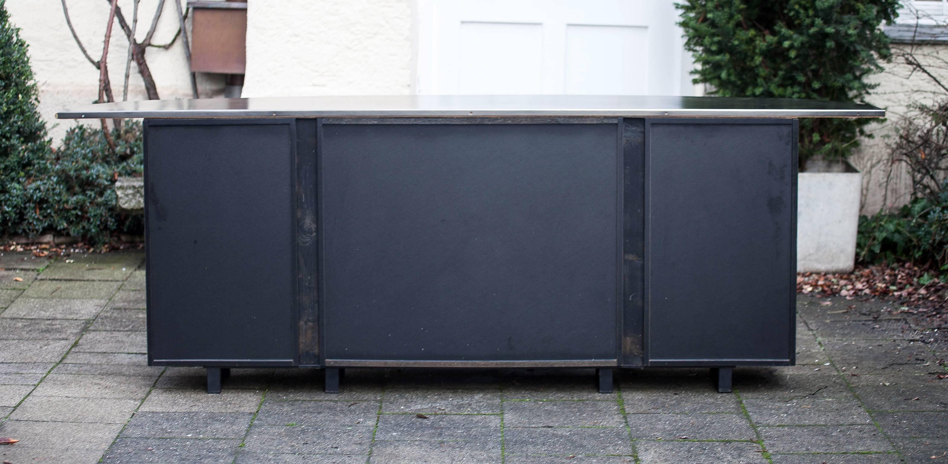 Etched Bicolor Cabinet Maison Jansen, France, 1978