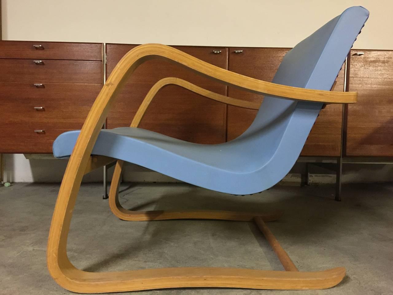 20th Century Rare Set of Three Hartmut Lohmeyer Bentwood Lounge Chairs