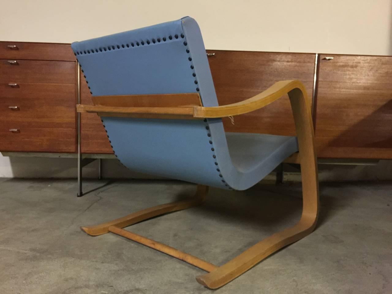 Mid-Century Modern Rare Set of Three Hartmut Lohmeyer Bentwood Lounge Chairs