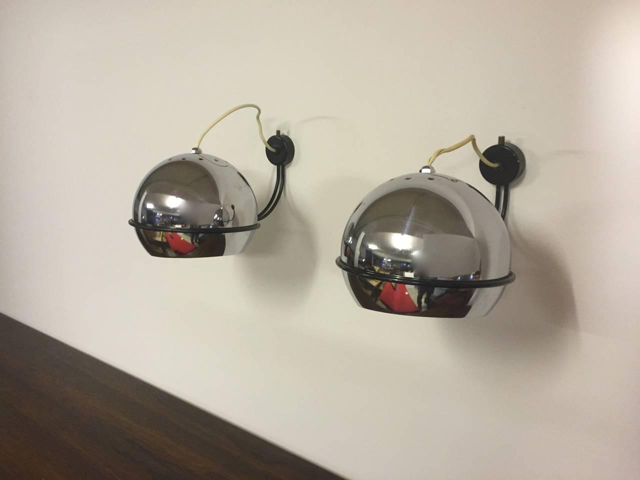 Very Rare Pair of No.232 Gino Sarfatti for Arteluce Wall Lights For Sale at 1stdibs