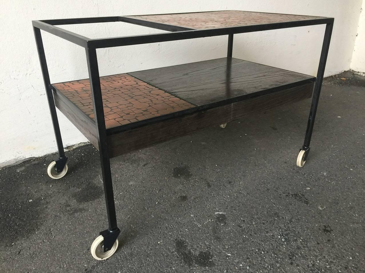 20ième siècle Chariot de bar très rare en vente