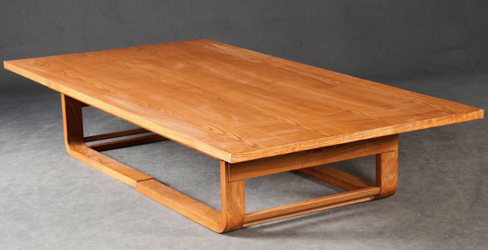 Originally designed by Richard Neutra in 1951. Of the many pieces of furniture Neutra designed for his modernist homes, the Camel table stands, kneels, and sits alone as one of the most functional and attractive. 1980s re-edition by Prospettive.