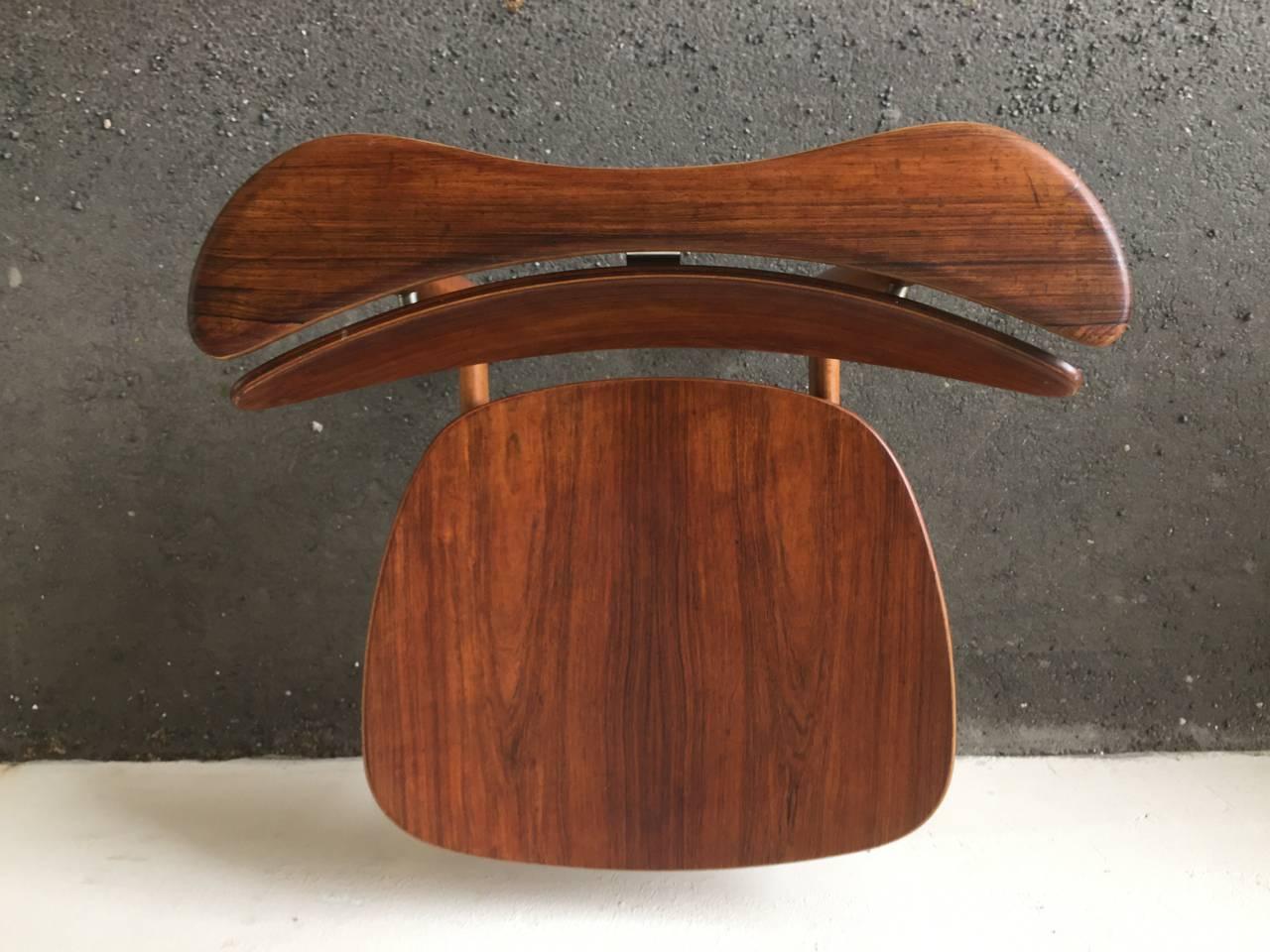 Mid-20th Century Very Rare Finn Juhl No.53 Reading Chair in Rosewood