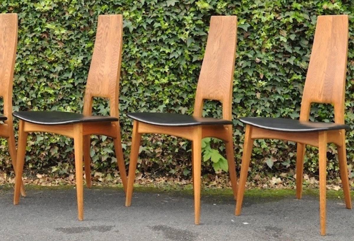 Set of Four Dining Chairs by Ernst Martin Dettinger In Good Condition In Munich, DE