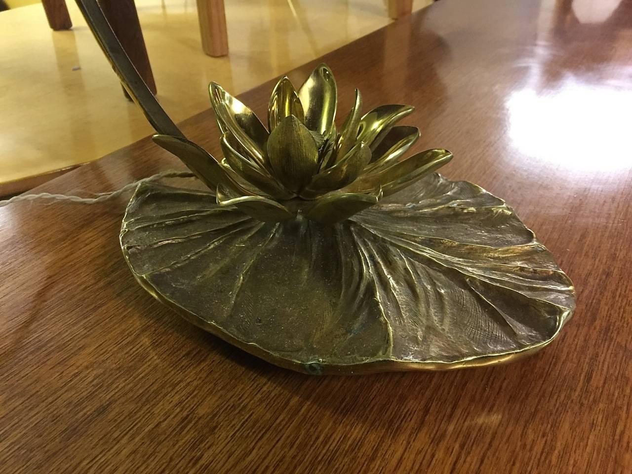 Mid-Century Modern Wonderful Water Lilly Table Lamp by Maison Charles