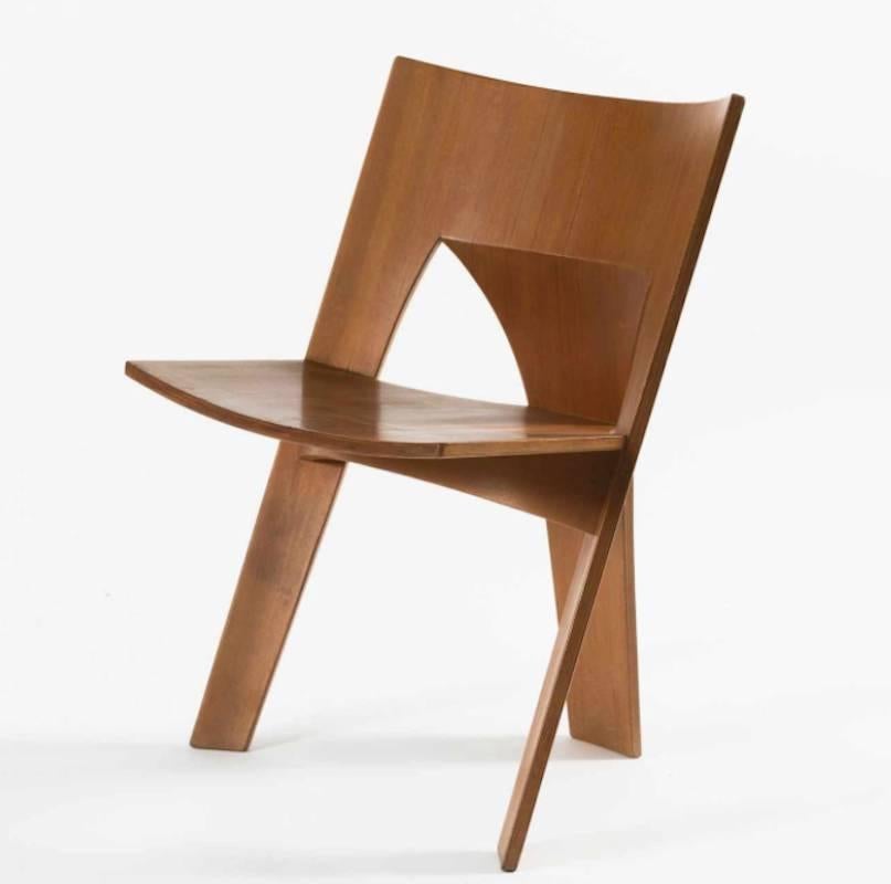 Made by Poul Christiansen. A set of four chairs plus table have been exhibited at the 'Snedkerlaugs Möbeludstilling' in Copenhagen, 1962. This model was never in serial production.

Literature: 40 Years of Danish furniture design, 1957-1966, page