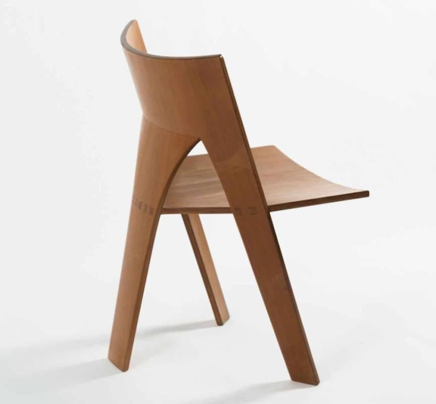 Danish One of Four Prototype Dining Chairs by Nanna Ditzel in Oregon Pine