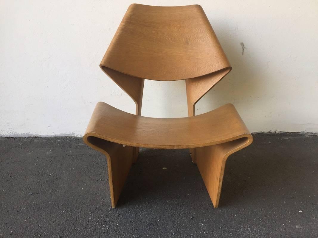 Danish Ultra Rare Laminated Chair by Grete Jalk