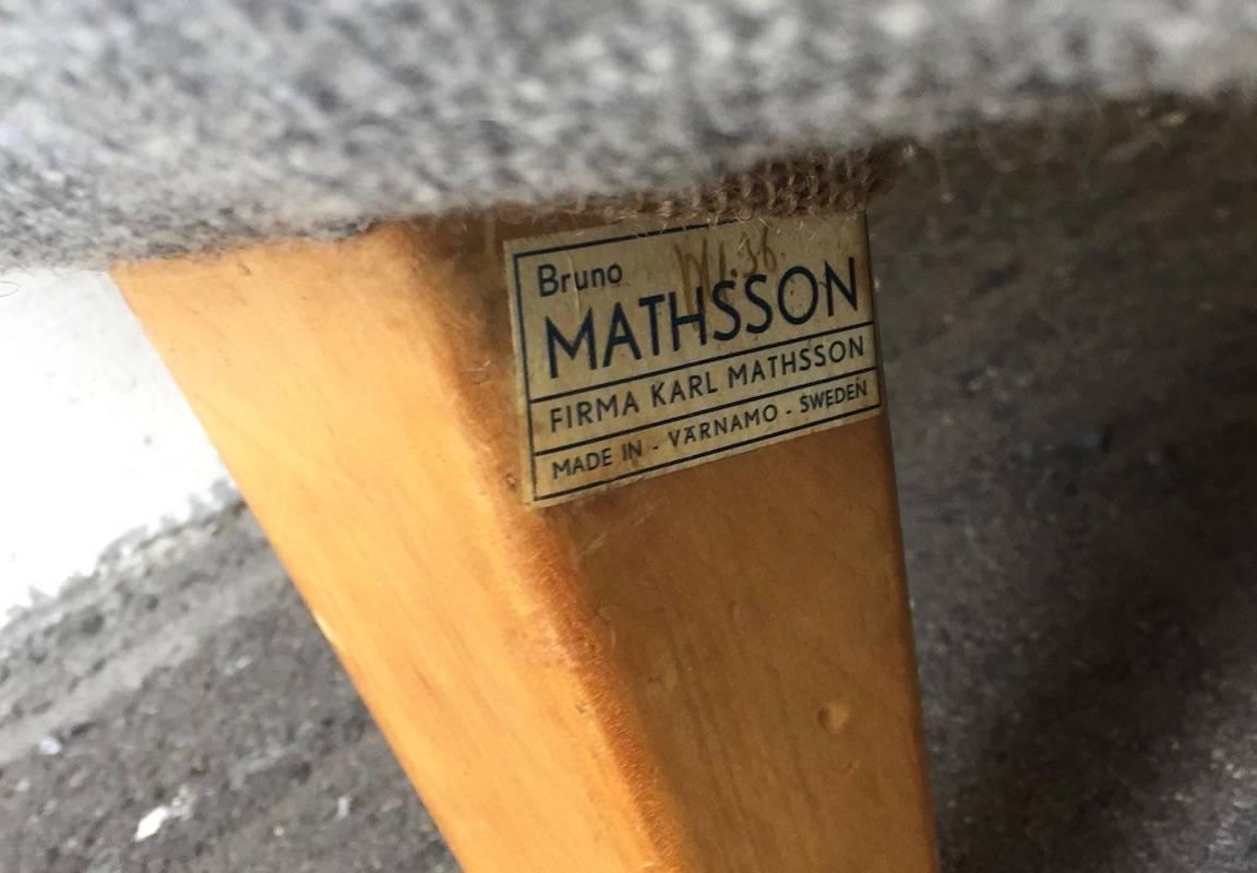 Swedish Very Rare Bruno Mathsson Sofa in Perfect Condition For Sale
