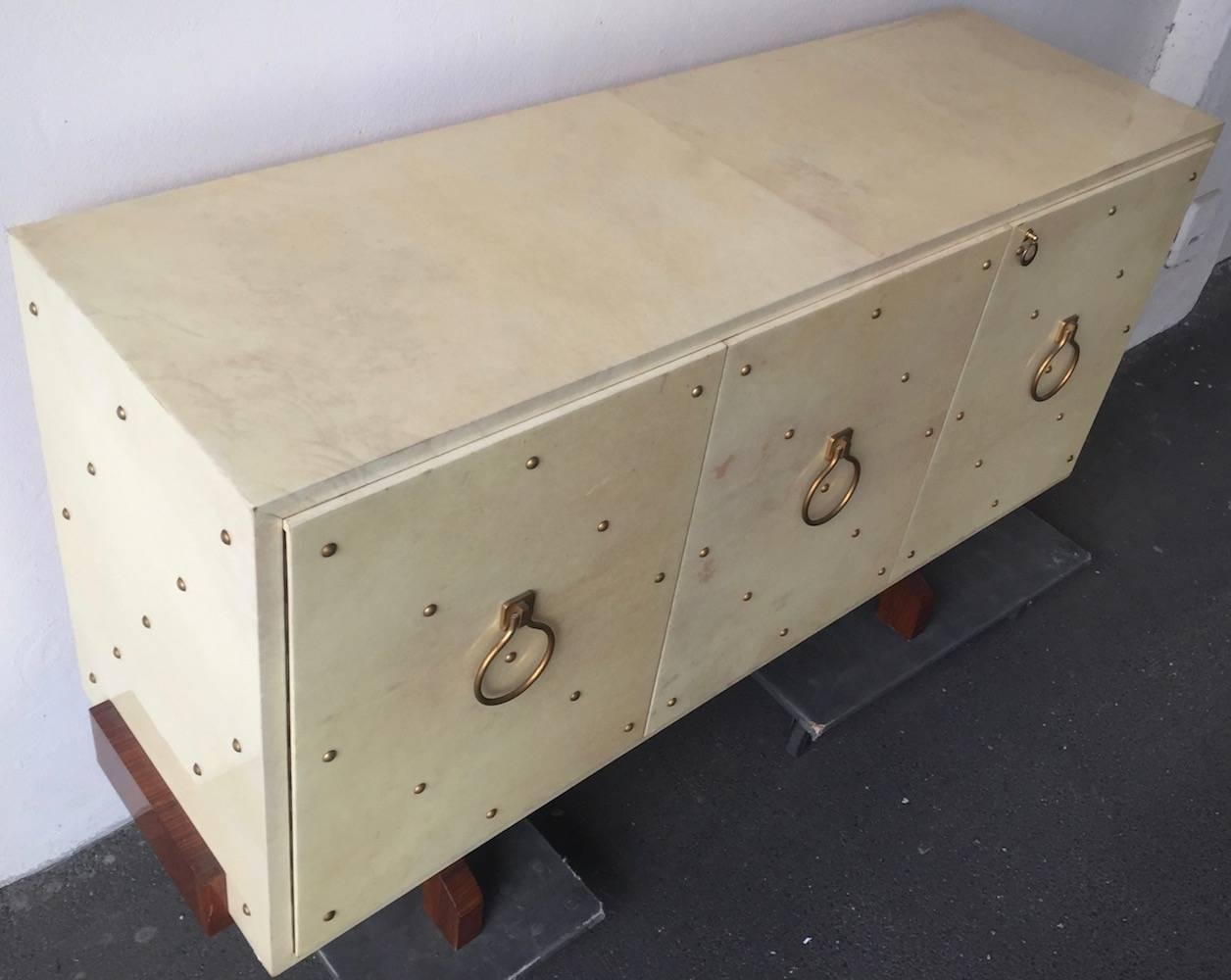 Wonderful and Rare Aldo Tura Parchment Sideboard 4