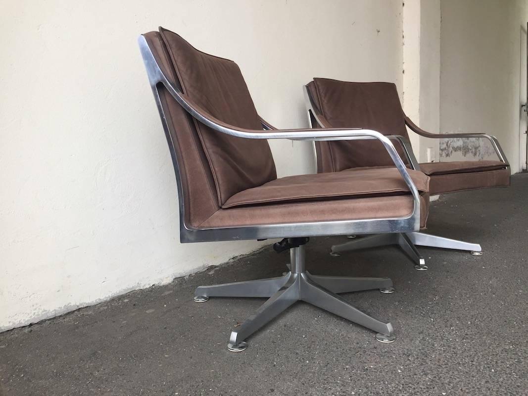 Space Age Set of Two Executive Lounge Chairs by Art Collection