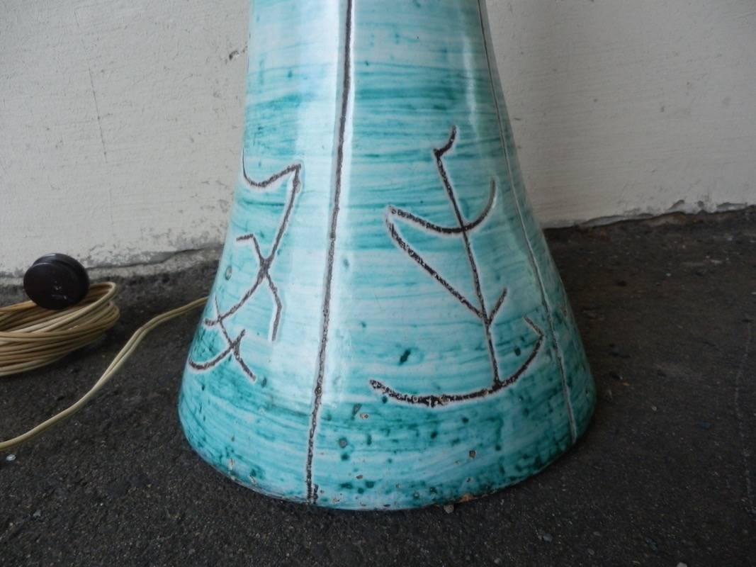Mid-20th Century Wonderful Italian Floor Lamp Attributed to Bitossi For Sale