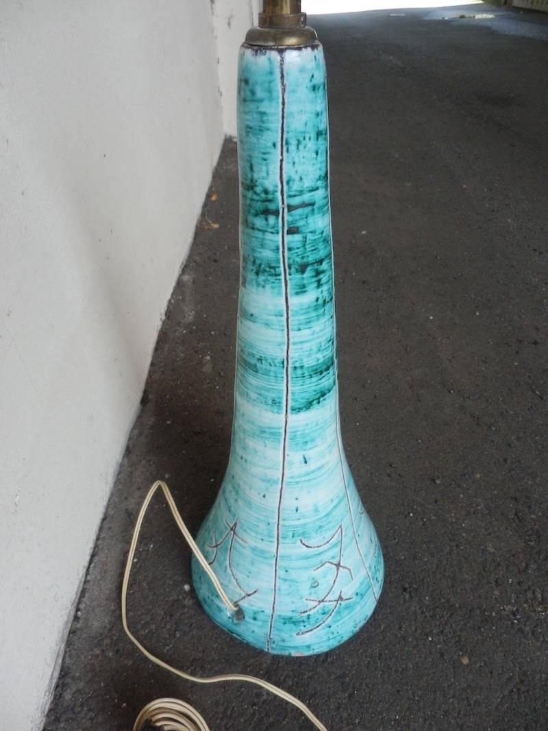 Wonderful Italian Floor Lamp Attributed to Bitossi For Sale 3