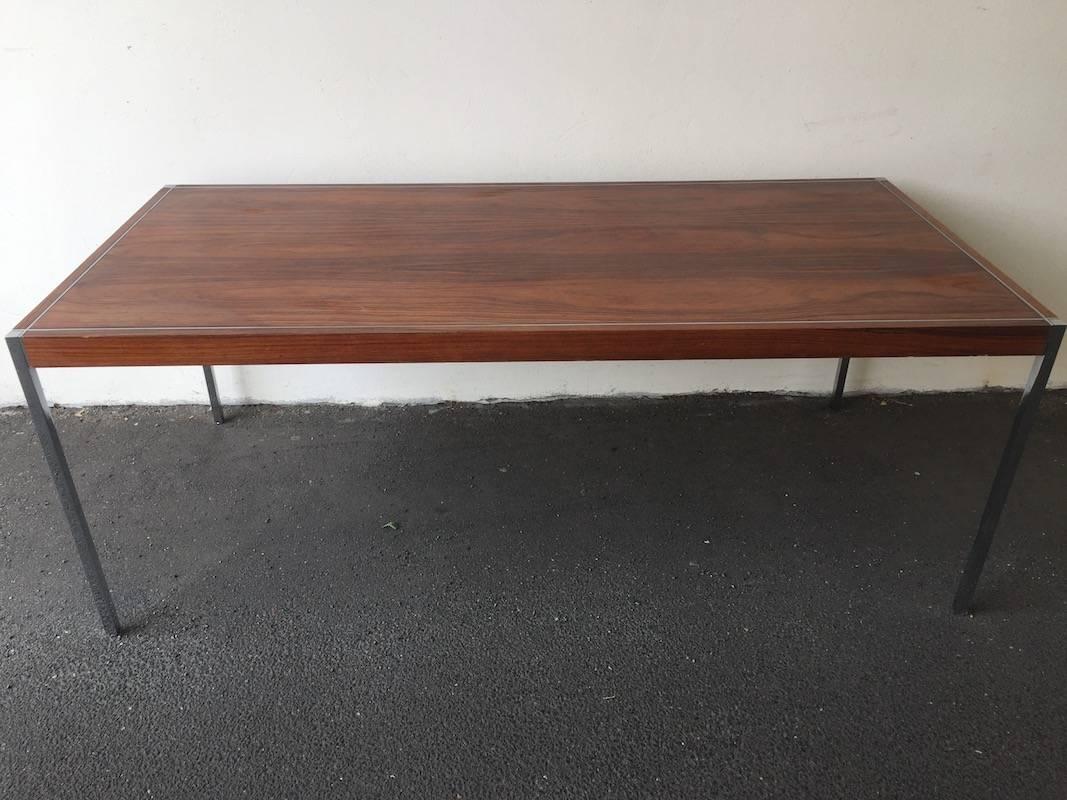 American Rare Rosewood Dining Table or Desk by Richard Schultz for Knoll