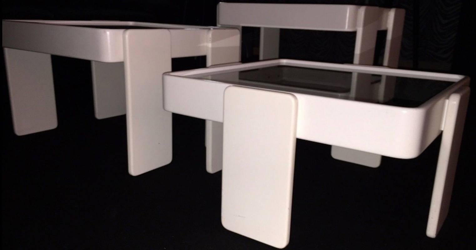 Mid-Century Modern Frattini Stacking Tables for Cassina