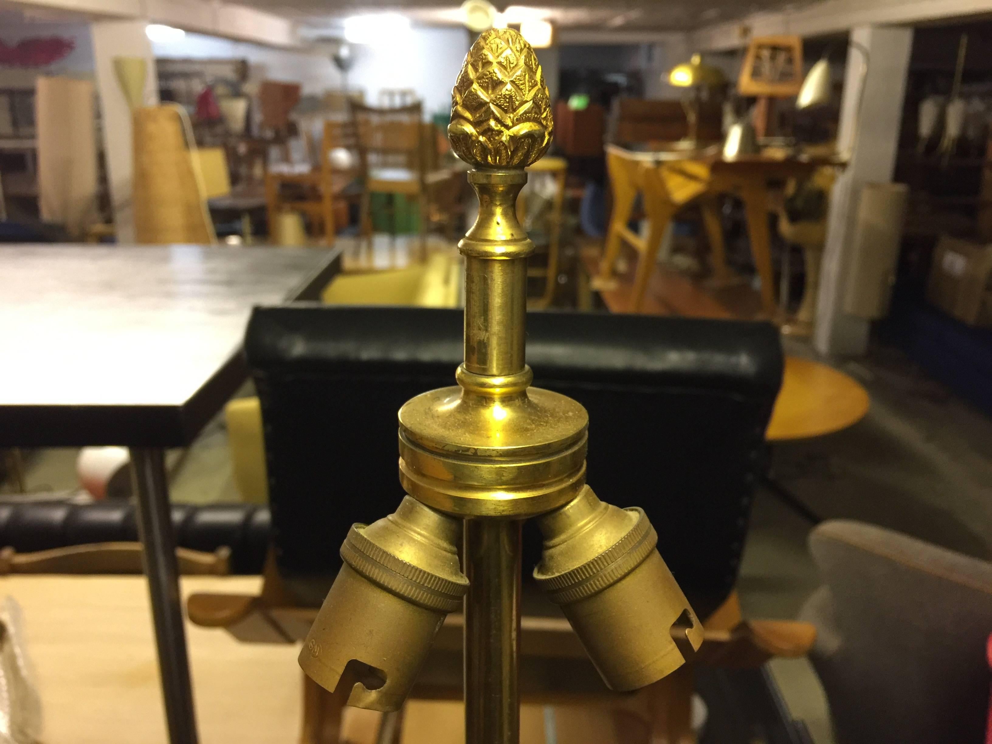 Maison Charles Pomegranate Bronze Table Lamp Signed In Fair Condition In Munich, DE